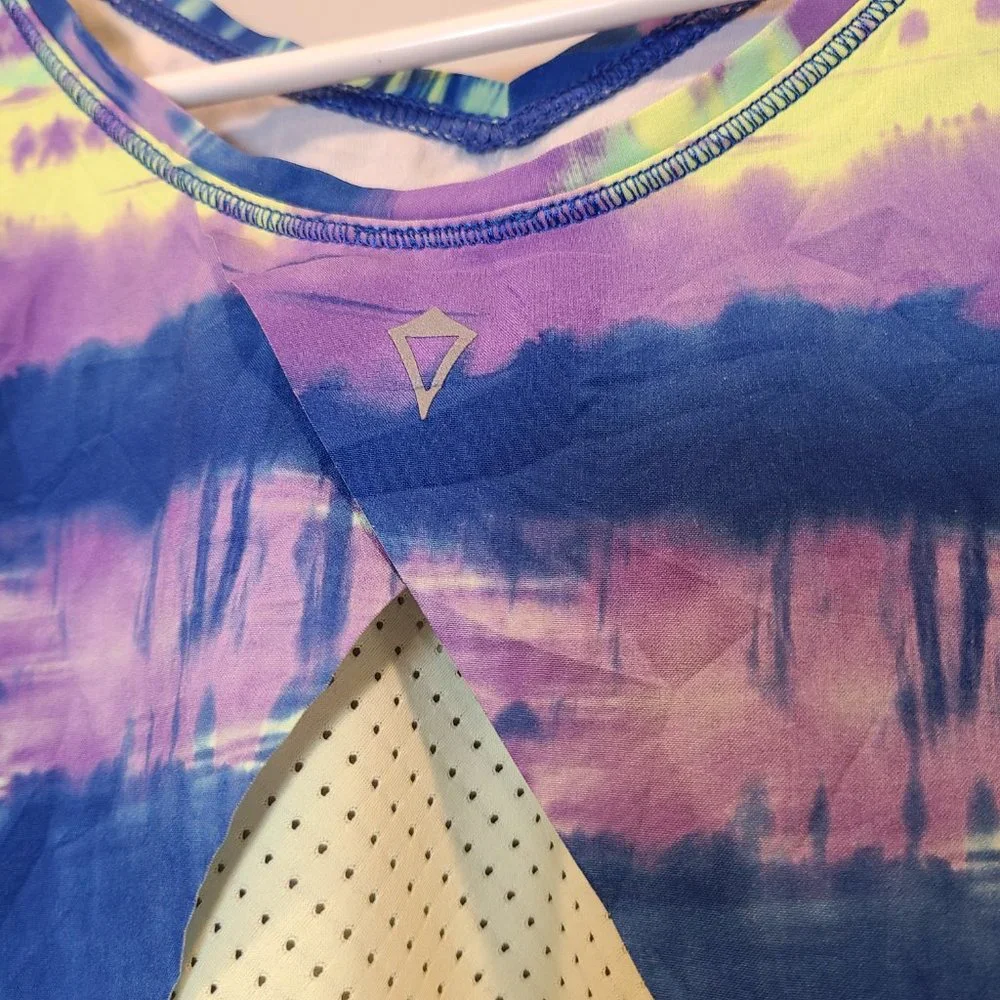 Ivivva Lululemon Tank Top Girls 10 Purple Green Tie Dye - Picture 4 of 8